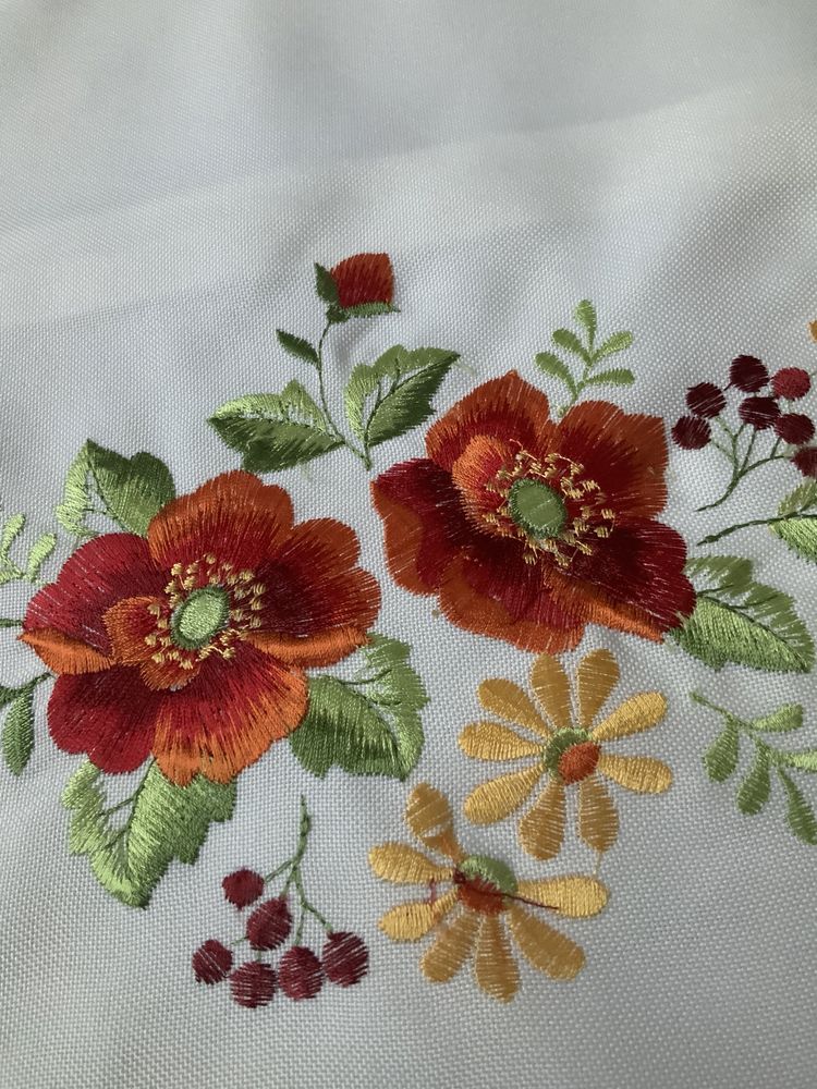 Gobelin ozdobny kwiaty recznie haftowany dla kolekcjonera