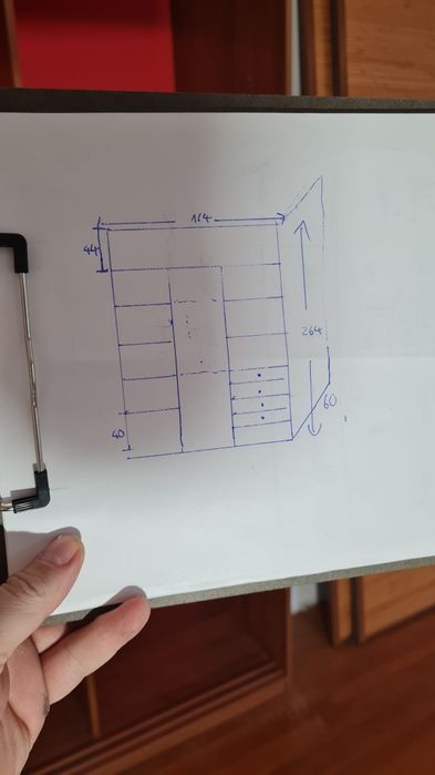 Szafa do zabudowy 164x264x62