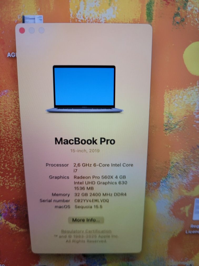 MacBook Pro 2019 | 15.4" | i7-9750H | 32 GB | 512 SSD | cinz esp