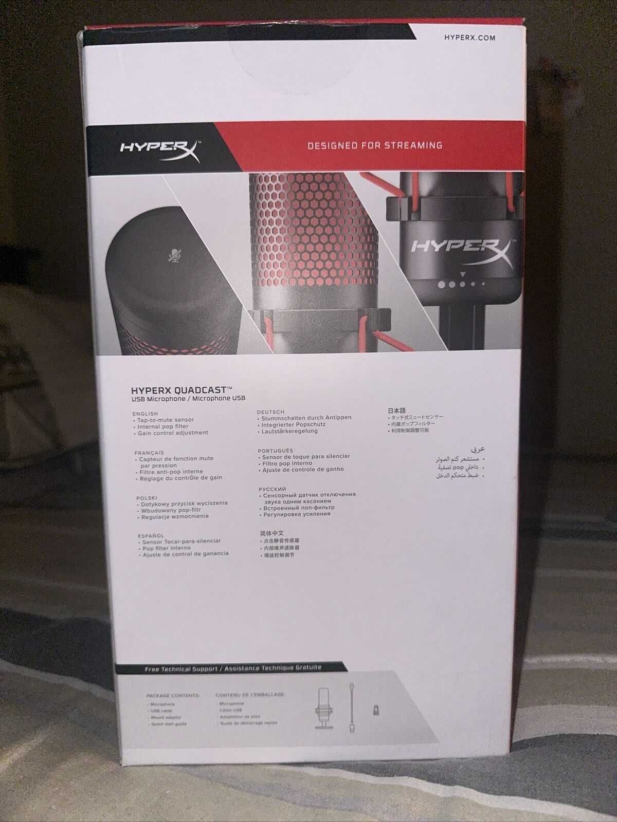 HyperX QuadCast Gaming Microphone - Black (HX-MICQC-BK)