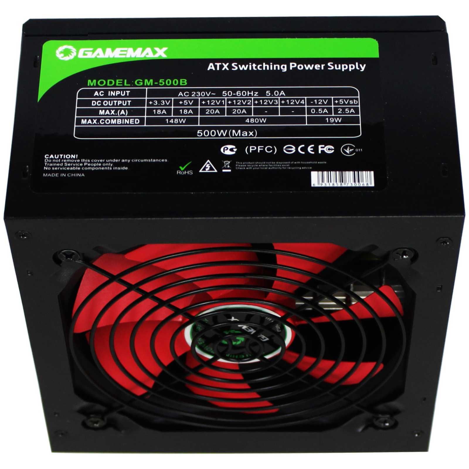 Новый блок питания GameMax GM-500B 500W