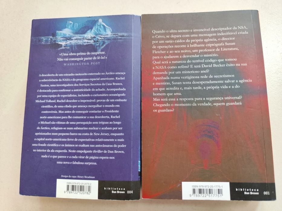 Lote de 2 Livros Dan Brown - A Conspiração / Fortaleza Digital