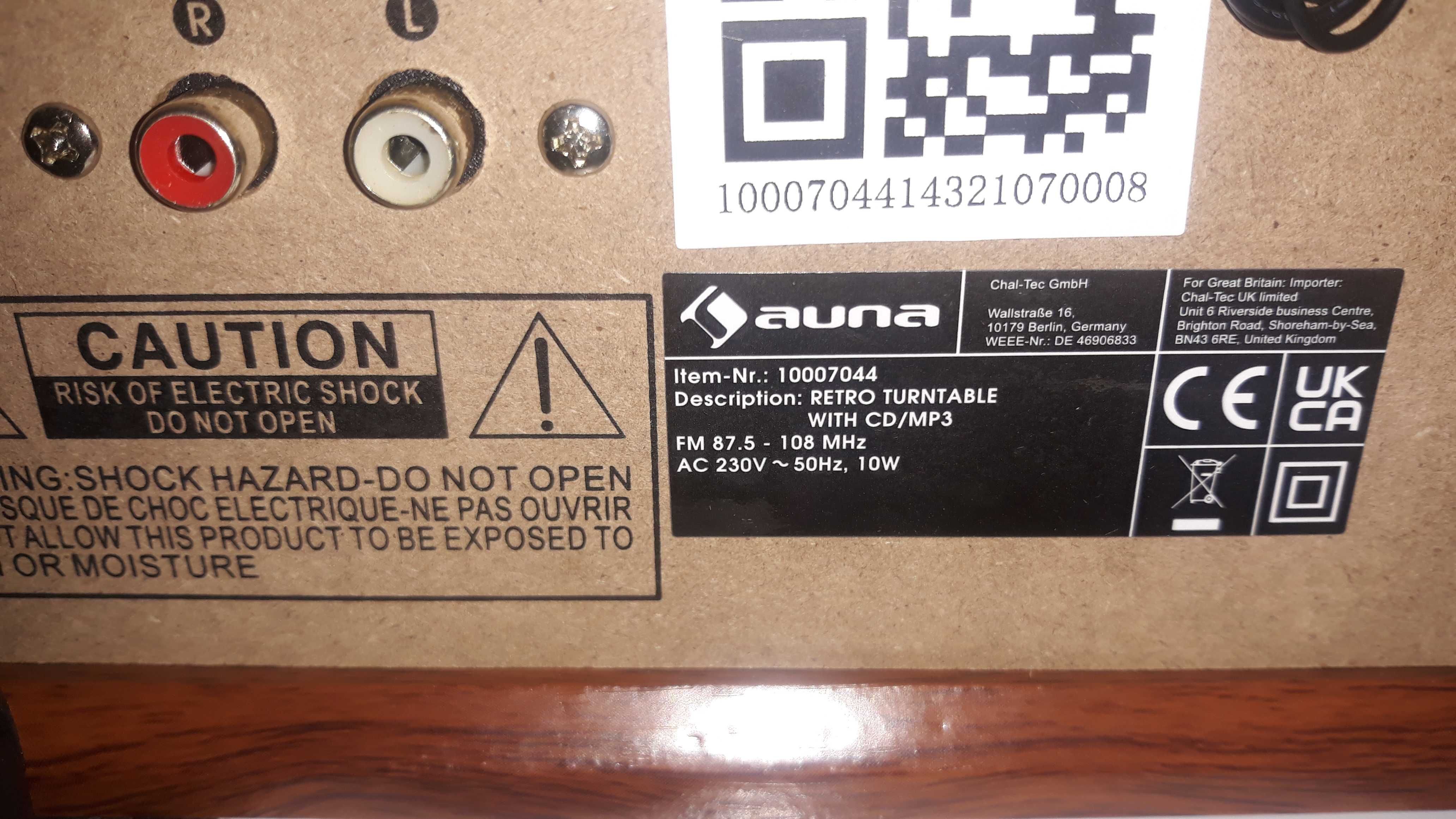 Gramofon Auna 620 brązowy