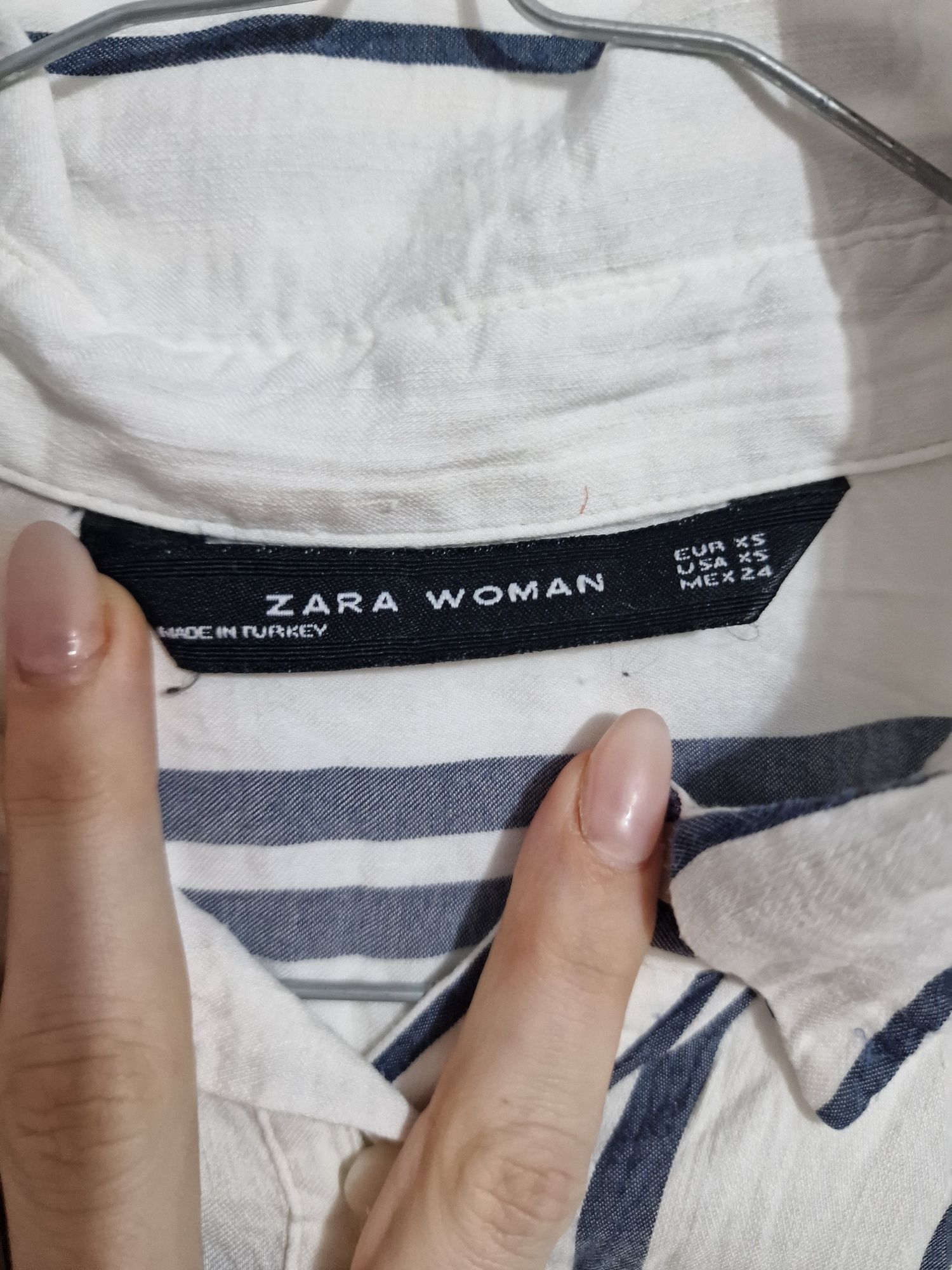 Lniana sukienka zara długa maxi midi w paski letnia elegancka na co dz