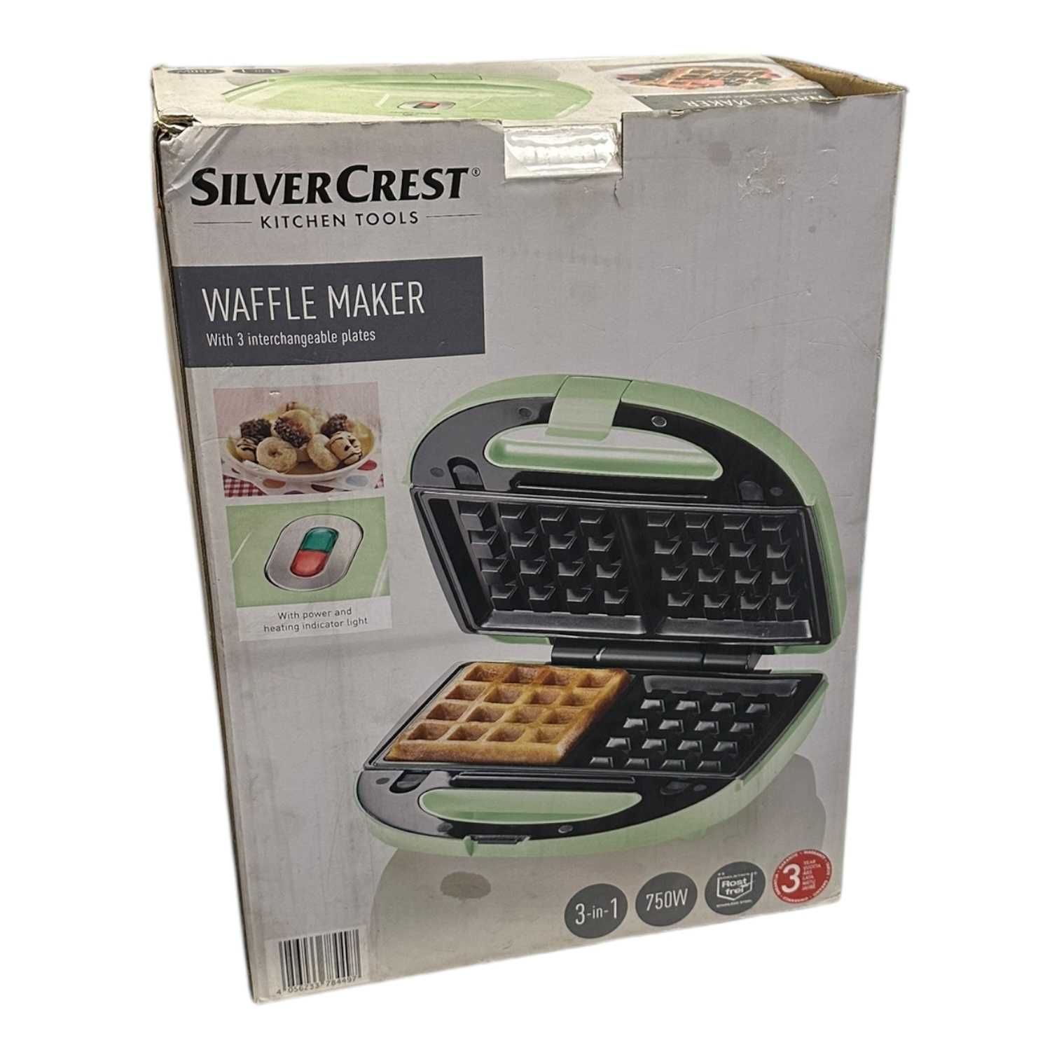 Gofrownica Silvercrest z 3 różnymi nakładkami
