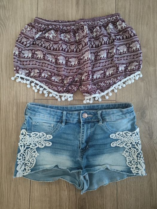 2pak krótkie spodenki szorty H&M 158