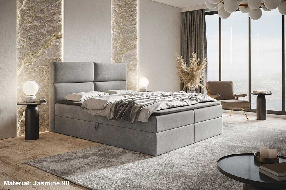 Łóżko łóżka kontynentalne box NEVADA 160x200 180x200 z materacem