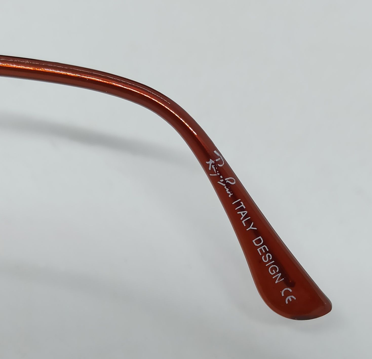 Ray Ban стильные мужские очки капли коричневый градиент в золоте