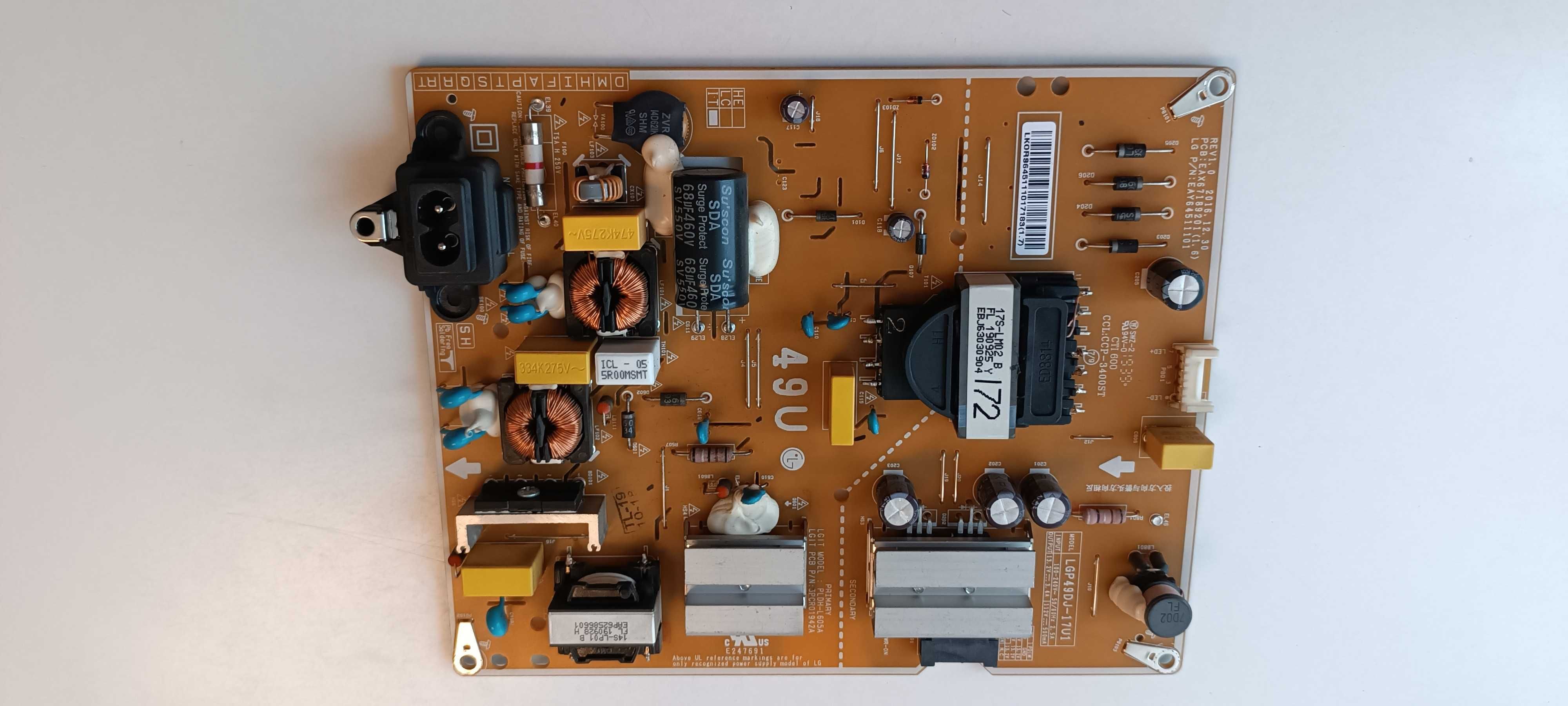 Zasilacz do telewizora LG 49UM7100PLB LGP-49DJ-17U1