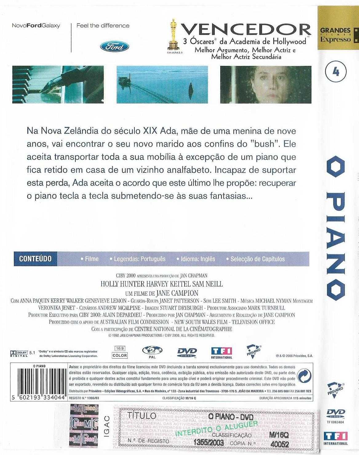 O Piano - - - Filme - - - - - DVD