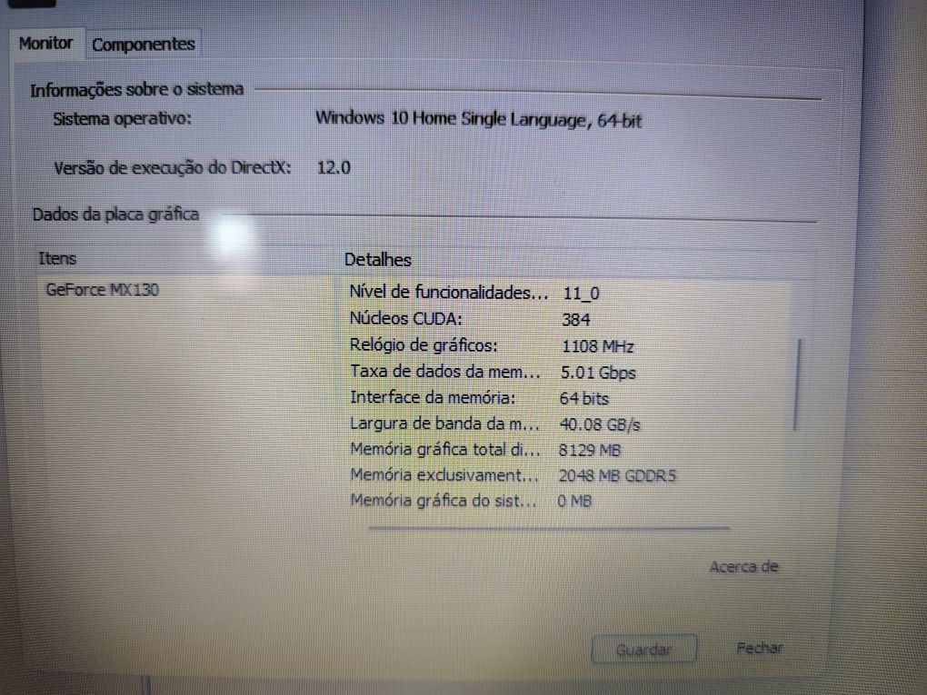 Portátil Acer A515-51G | i5 | 12GB RAM | SSD 240GB | UHD 620 + MX130