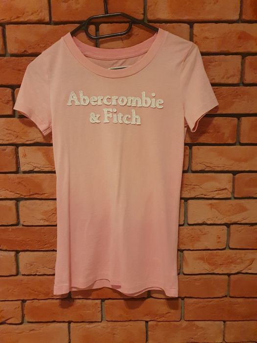 Bluzka na krótki rękaw t-shirt Abercrombrie & Fitch r M różowa