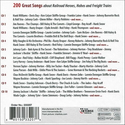 Train Songs 10CD 200 great songs