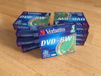 Verbatim - płyty DVD-RW - 4x, 4,7GB/ 120min, nowe- 13 paczek- 65szt..