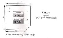 Szyba do Claas/Renault Ares RX 540, RZ 550 - S 120 S 121 S 122 S 123