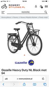 Sprzedam rower  Rower miejski Gazelle Heavy Duty NL Black mat 54
