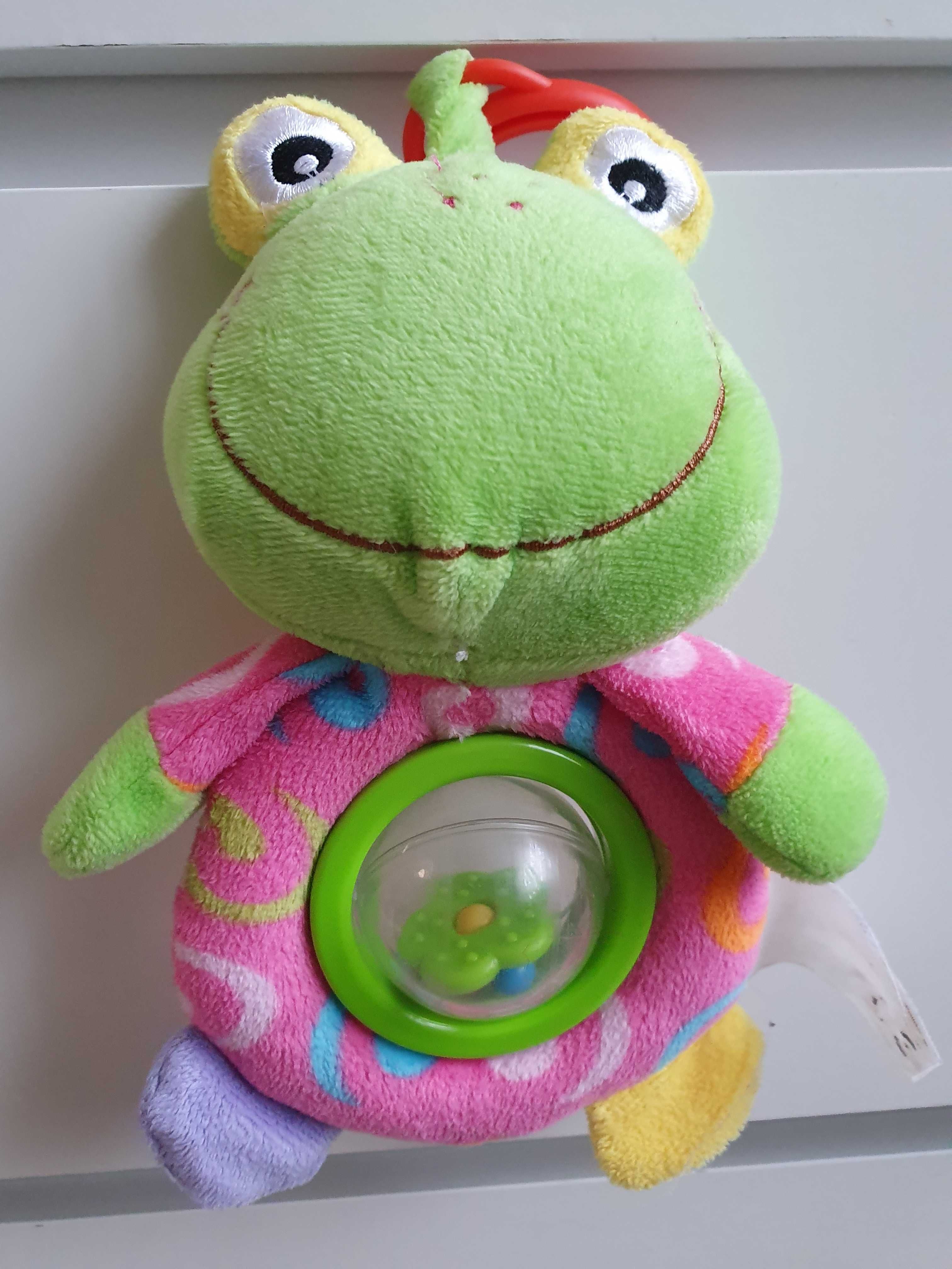 Grzechotka Żaba pluszowa zawieszka 22 cm