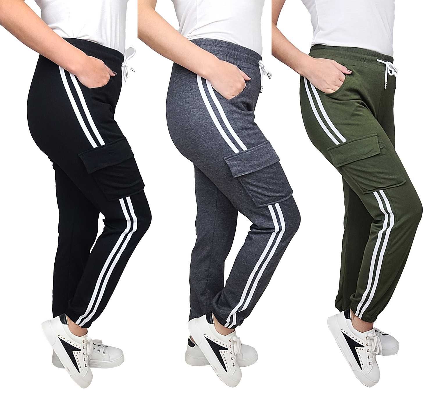 CARGO damskie spodnie bojówki dresy joggery TU KUPUJESZ KHAKI r. S/M