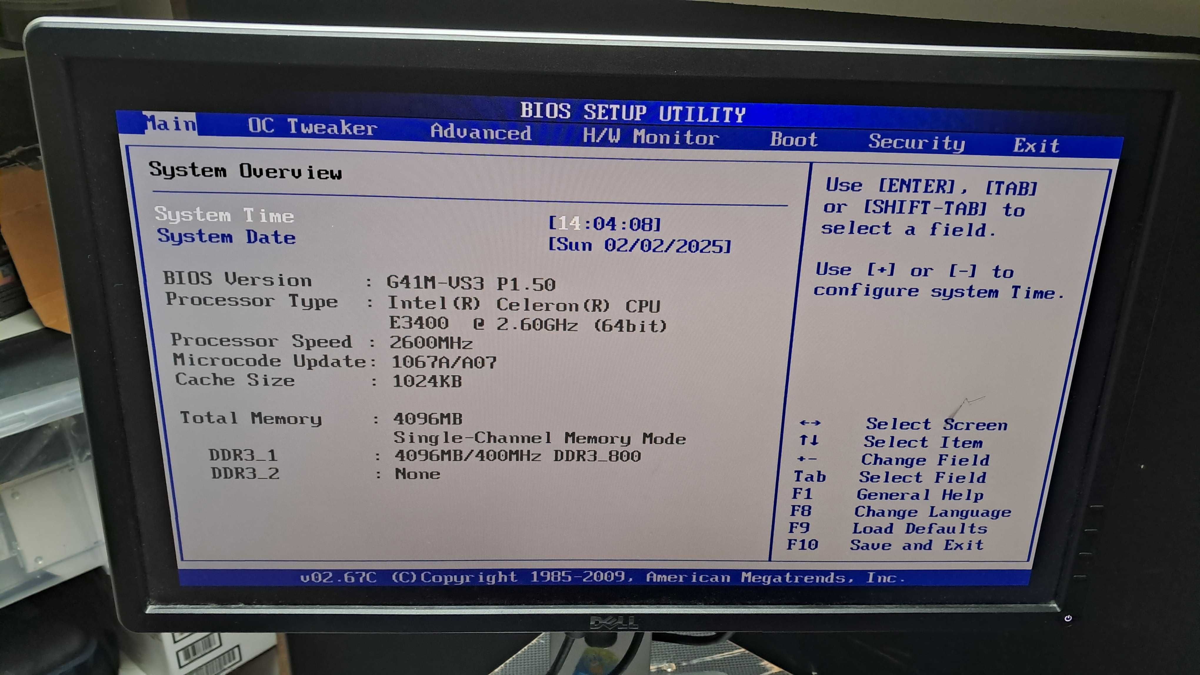 Asrock G41M-VS3  Intel Celeron E3400  DDR3 4GB