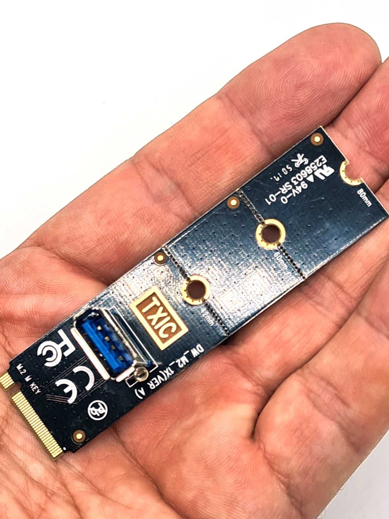Райзер M2 переходник TXIC ЧЕРНЫЙ->USB3.0 под райзер M.2 PCI-E м2