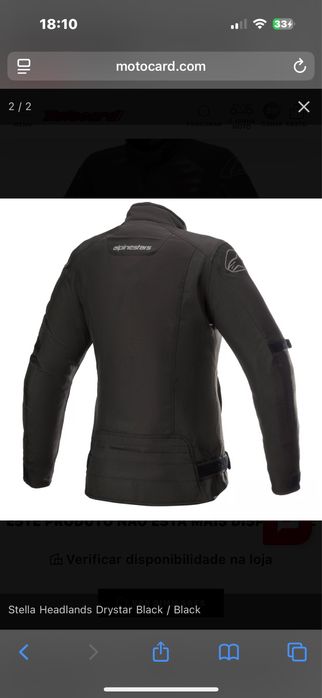 Apinestars Stella Headlands Jaqueta Drystar Preto/Preto .
