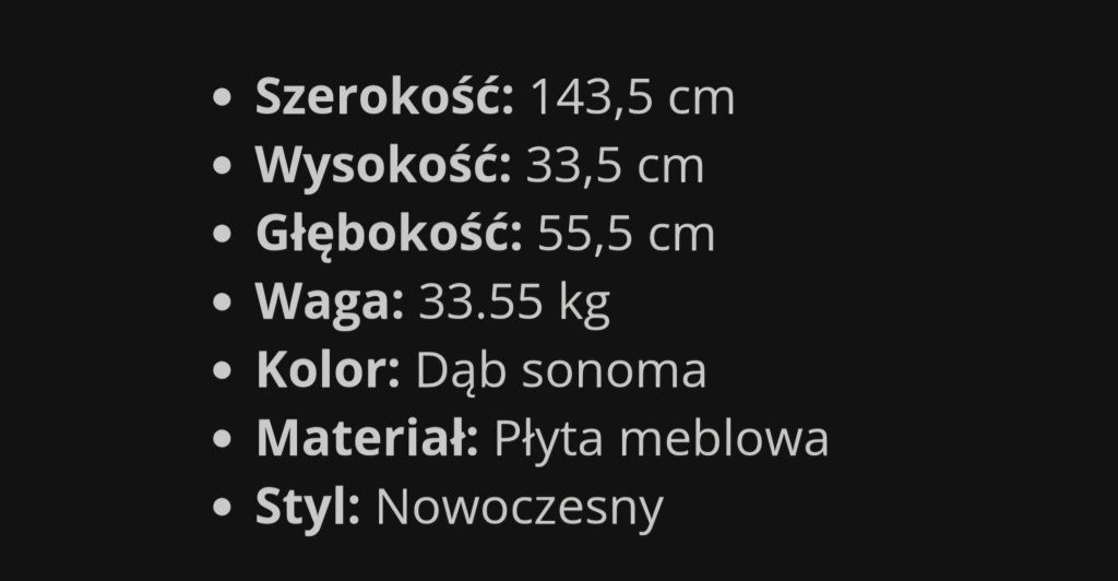Szafka RTV Kaspian BRW
