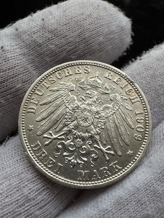 3 марки 1909 року Баварія Отто