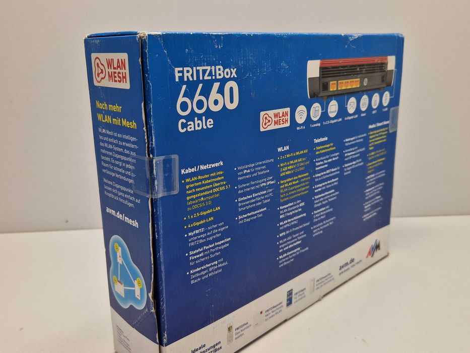Router AVM Fritz! BOX 6660 Cable 802.11AX Wi-Fi 6
