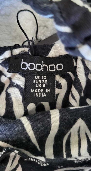 Vestido novo comprido cai-cai, padrão folhas, algodão e linho