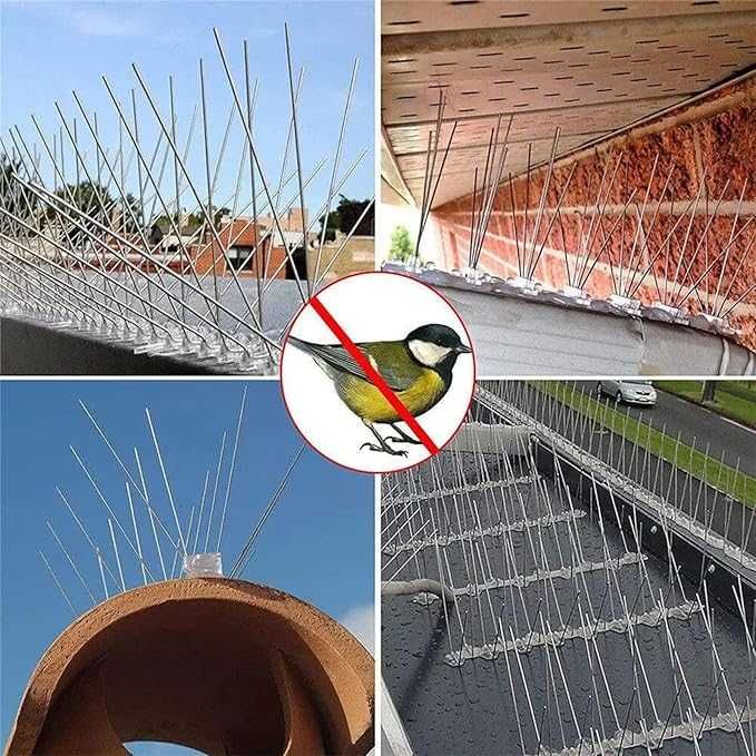 MOGADEE® Kolce na gołębie ze stali nierdzewnej 2,5 m balkon dach