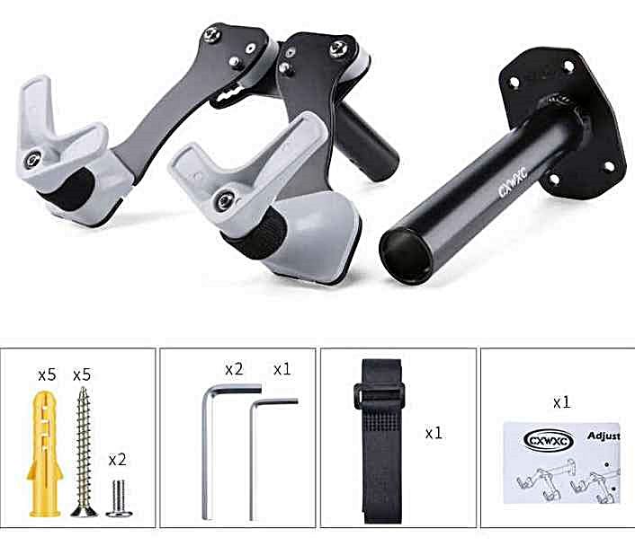 Uchwyt Rowerowey na Ścianę Regulowany Teleskopowy 23-32 cm Waga Roweru