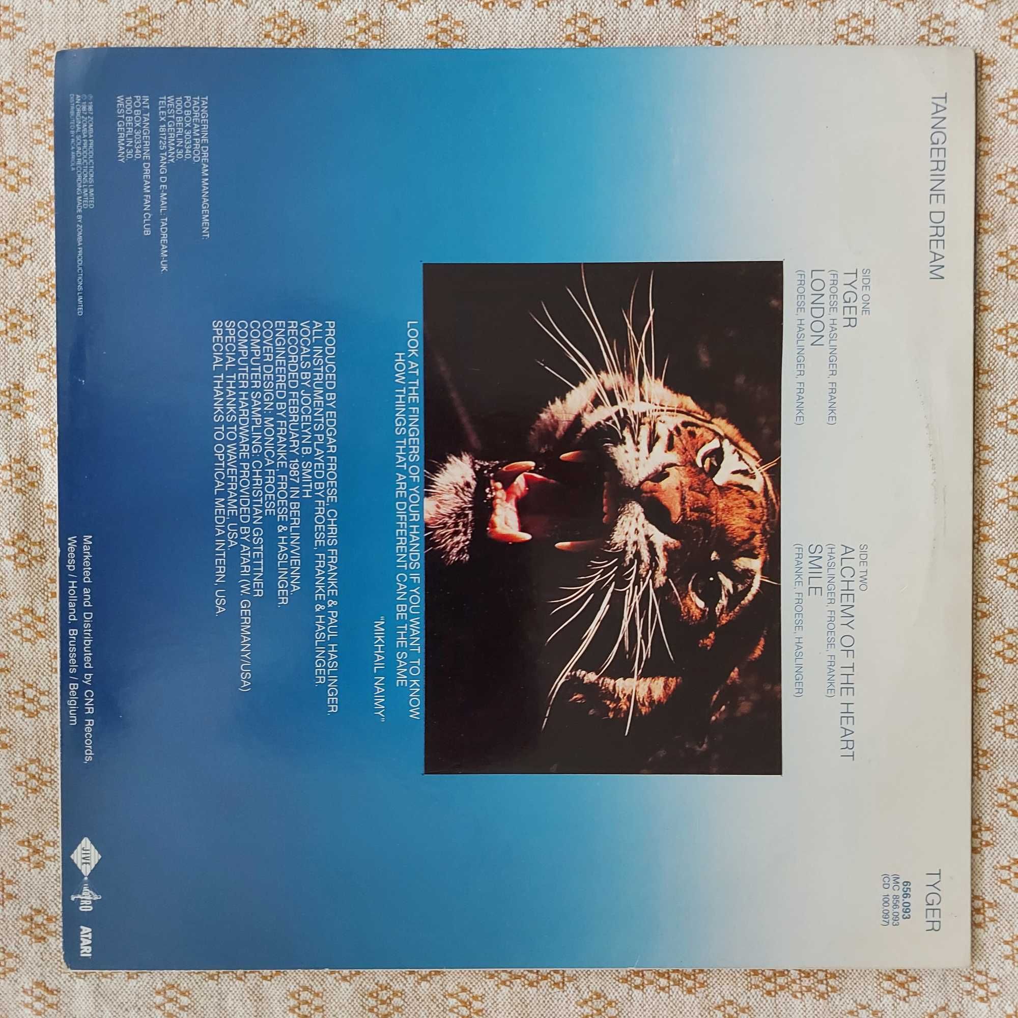 Tangerine Dream Tyger  1987 NL (NM-/EX-)