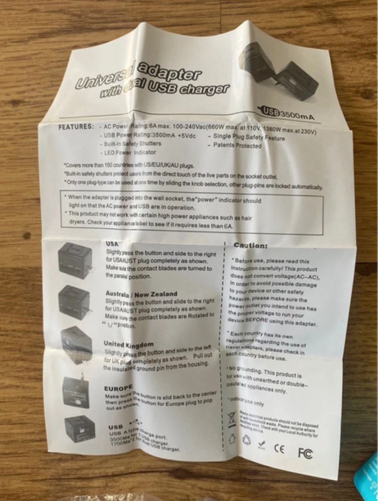 Podróżny adapter przejściówka Panasonic