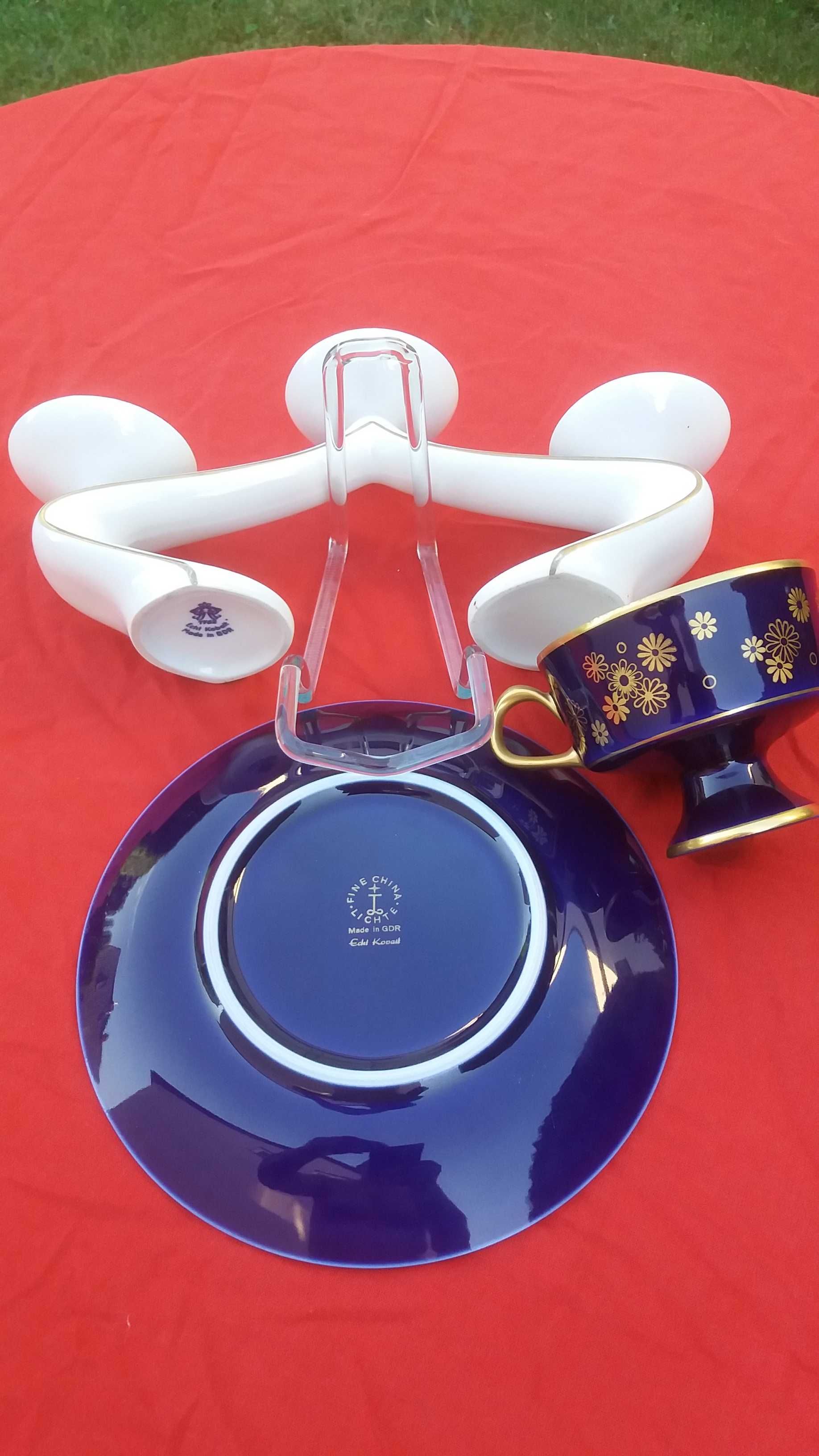 1970-te  Made in NRD ,'' FINE CHINA LICHTE''  Porcelana - Kobalt