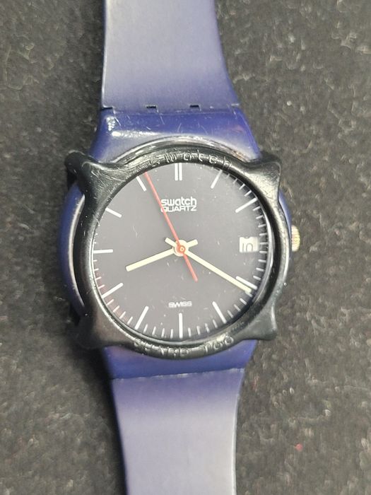 Granatowy Zegarek SWATCH + Swatch Guard too