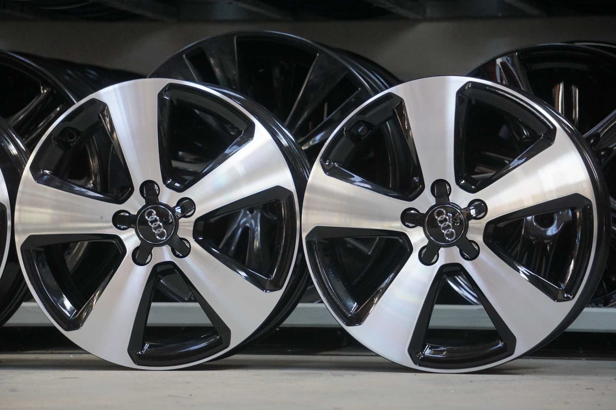 Alufelgi Audi 6Jx17" et48 5x112 cb57,1mm czarne i cnc, duzy dekiel