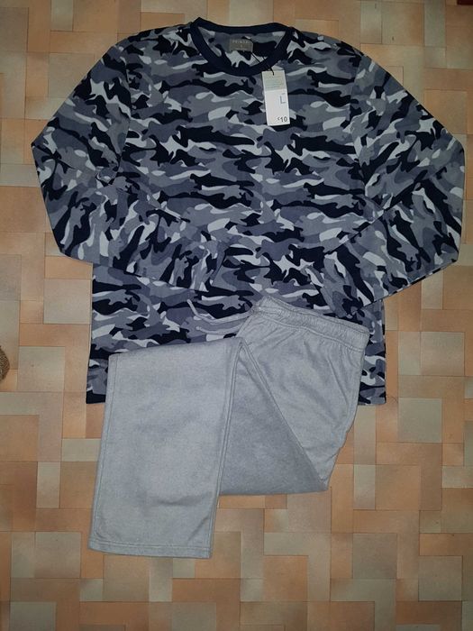 Теплый флисовый комплект, кофта флиска камуфляж/штаны Primark р-р L