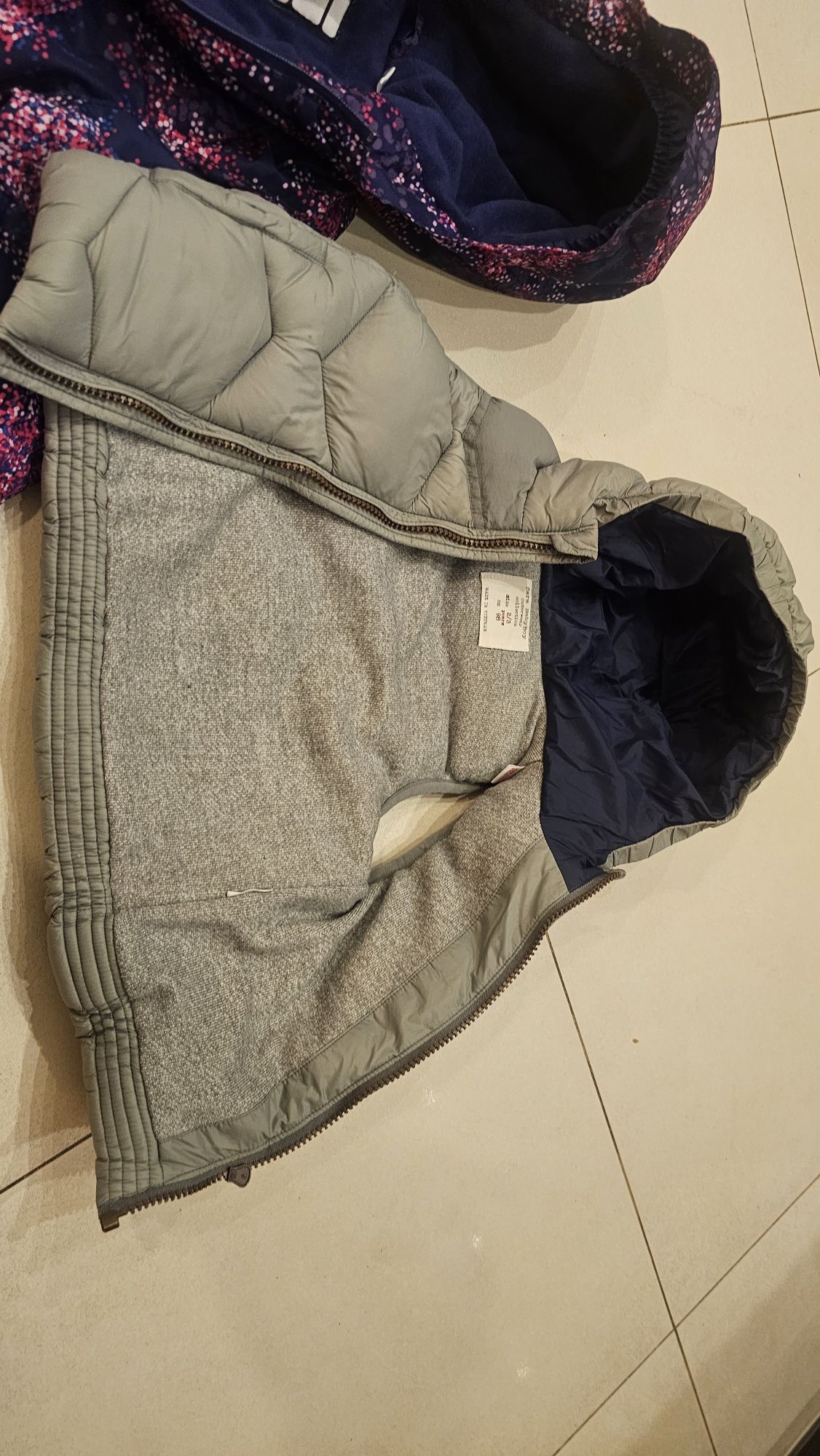 Kurtka, bluza, pikowana kamizelka