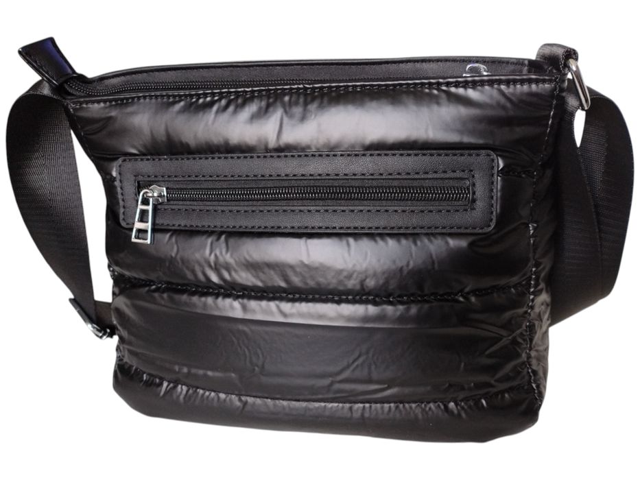 Torebka Damska, Miejska Mała Pikowana Listonoszkaę, Kolor Czarny