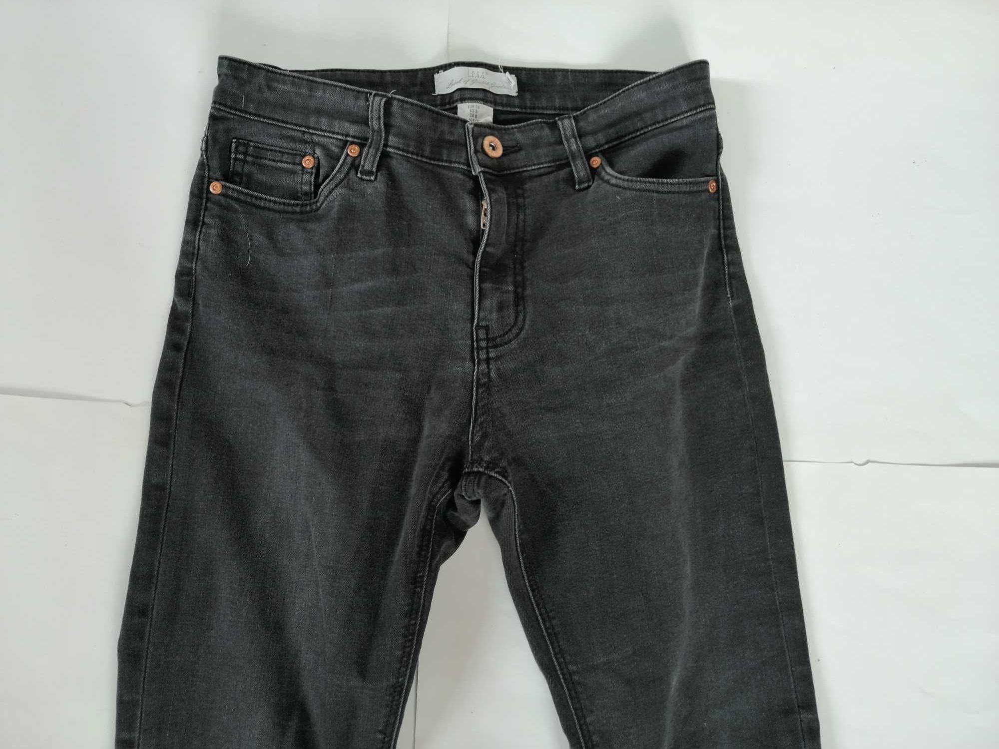 LOGG h&m czarne jeansy dzinsy 38