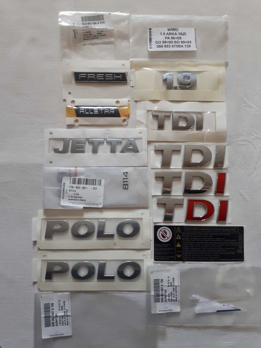 Эмблема значок надпись  VW  Polo / Passat B5  Оригинал