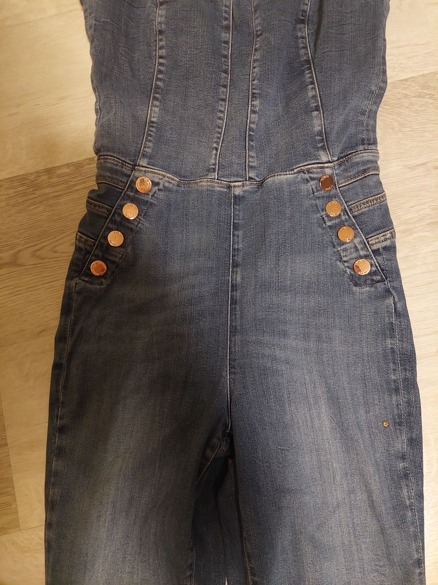 Guess nowe ogrodniczki kombinezon jeansowy długi S XS