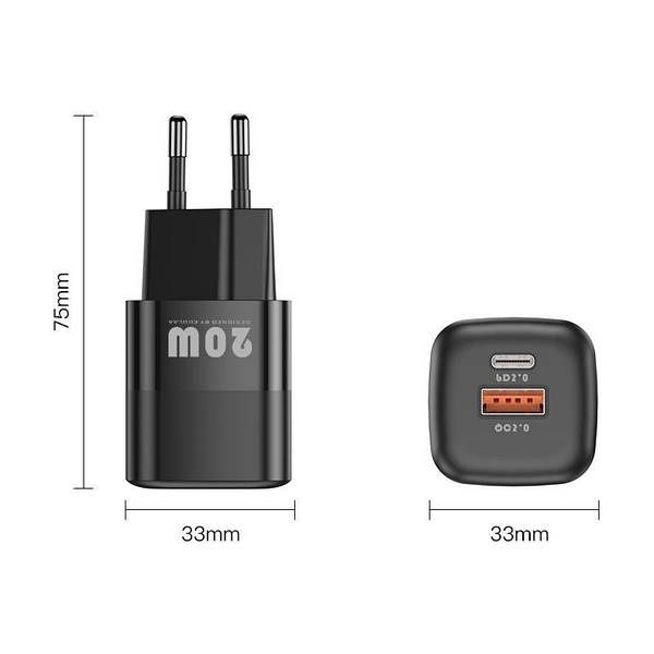 Швидка подвійна зарядка KUULAA 20W USB, Type-C