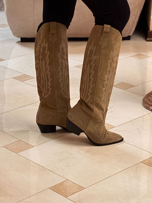 Чоботи казаки замшеві