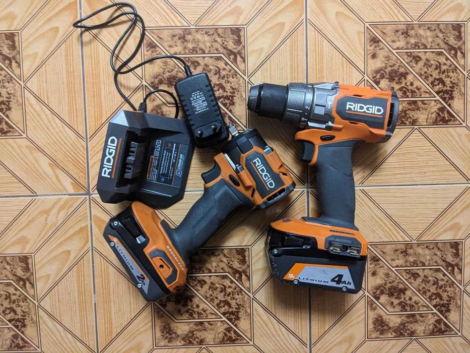 Ударная дрель-шуруповерт+гайковерт Ridgid 18V