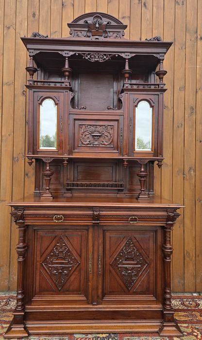 Orzechowy kredens eklektyczny rzeczy #2107 Stylowy Węgrów