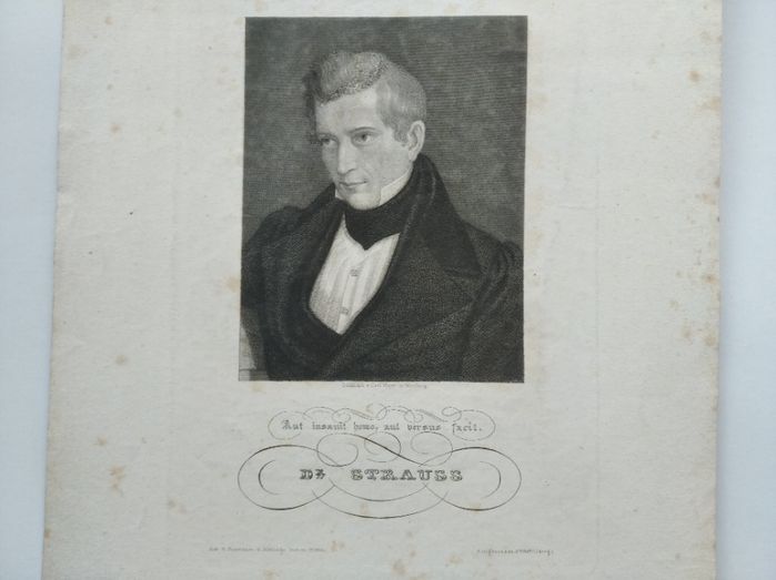 David F. Strauß staloryt sygnowany z poł. XIX w.