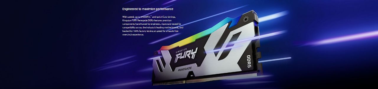Kingston FURY Renegade DDR5 RGB 32GB (2x16GB) RAM Оперативная Память