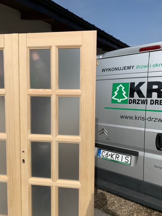 Drzwi wewnętrzne drewniane dwuskrzydłowe lite Cała Polska