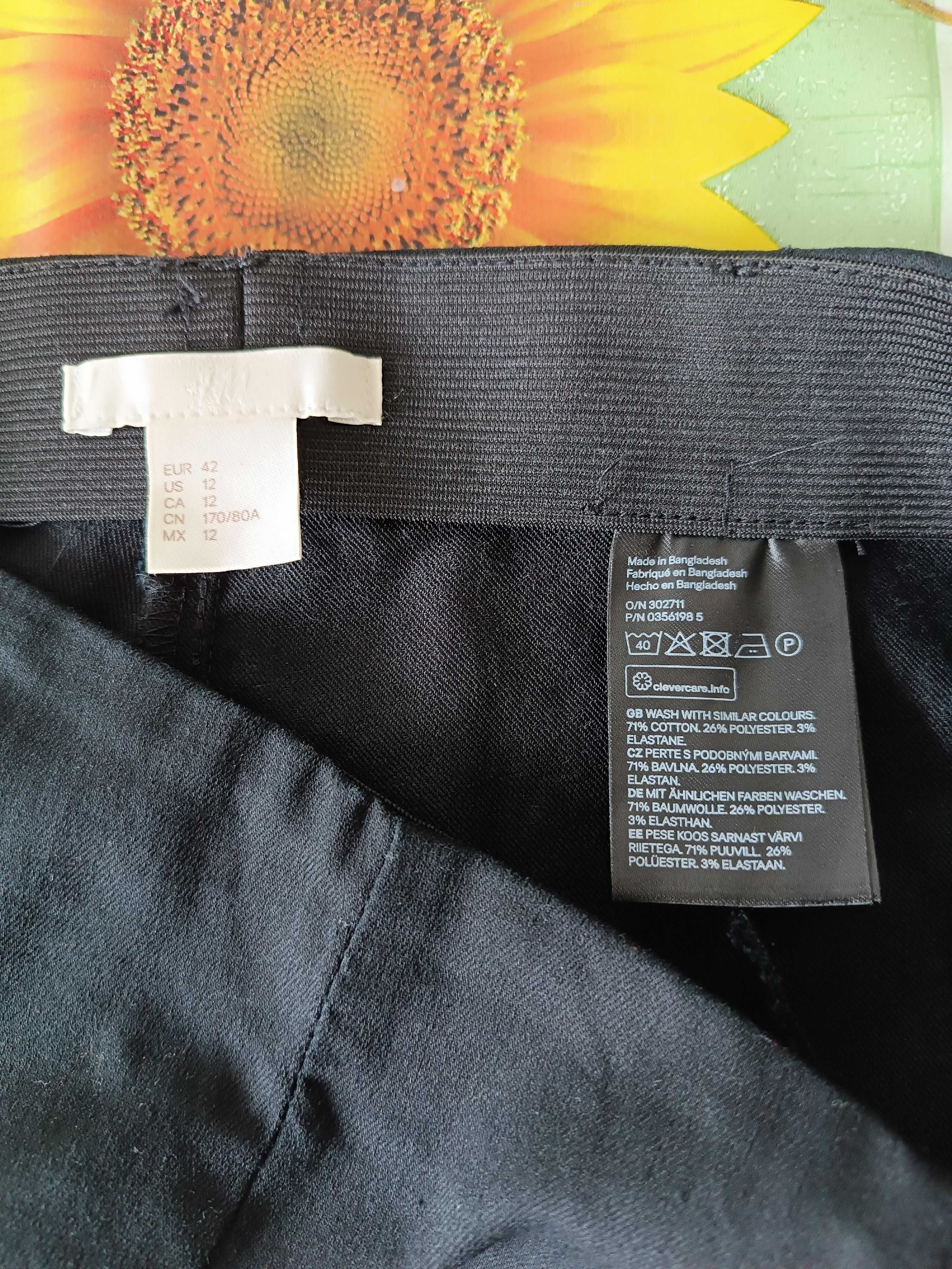 р 14 48-50 стильні базові чорні штани-штани вузькі скіні стрейчеві H&M